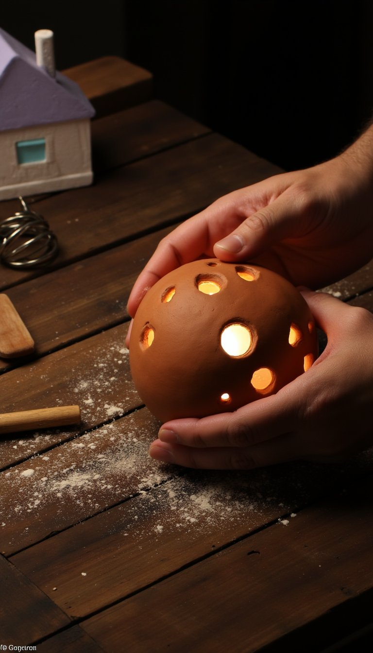 18. Whimsical Clay Night Light Covers