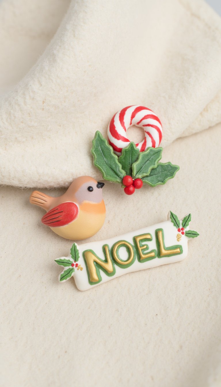 23. Whimsical Holiday Pins/Brooches