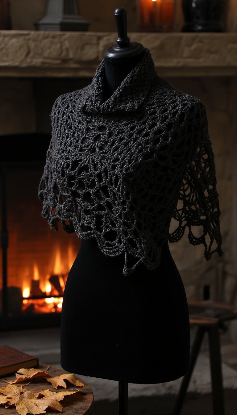 3. Cozy Spiderweb Shawl