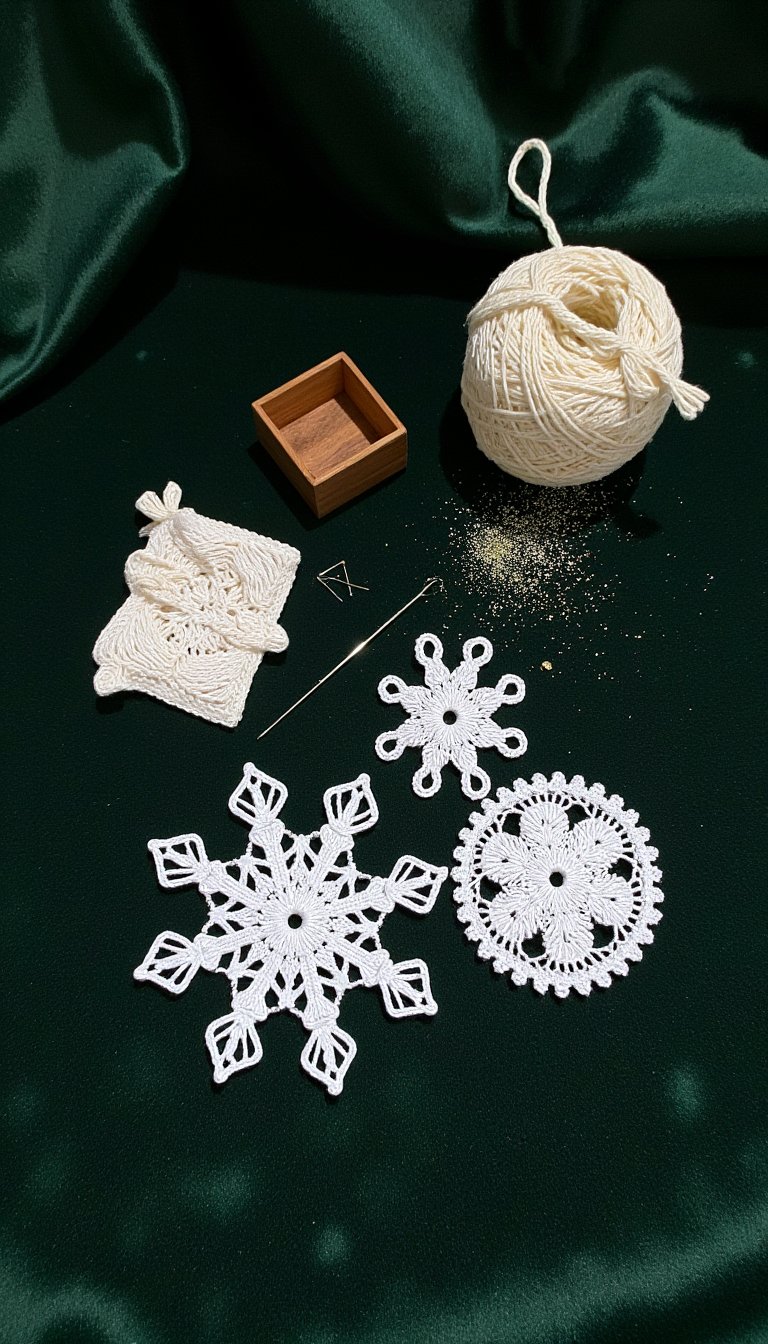 10. Elegant Crochet Snowflakes