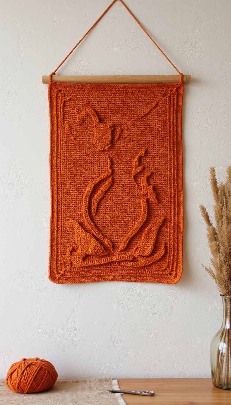 12. Wall Hanging with a Cat Silhouette