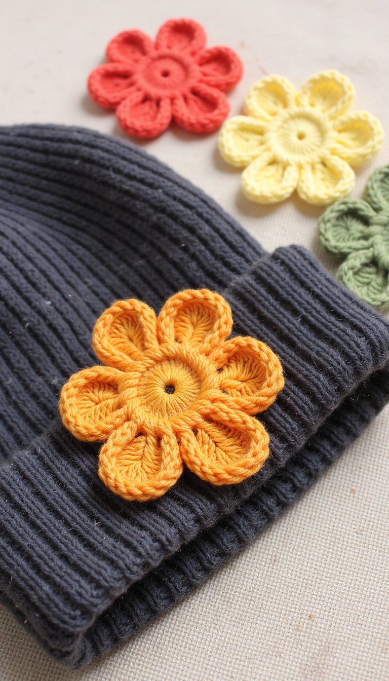 10. Simple Applique for Hat Toppers