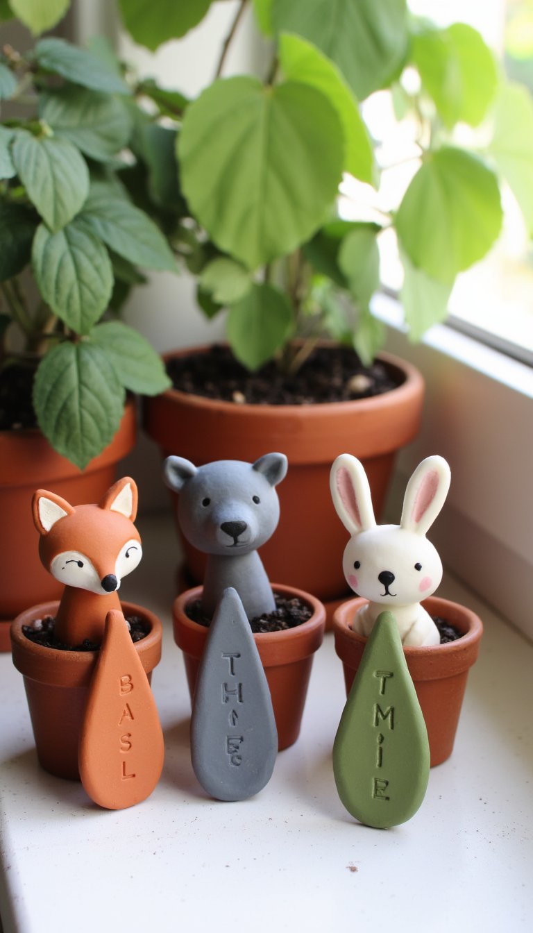 4. Animal Face Plant Markers