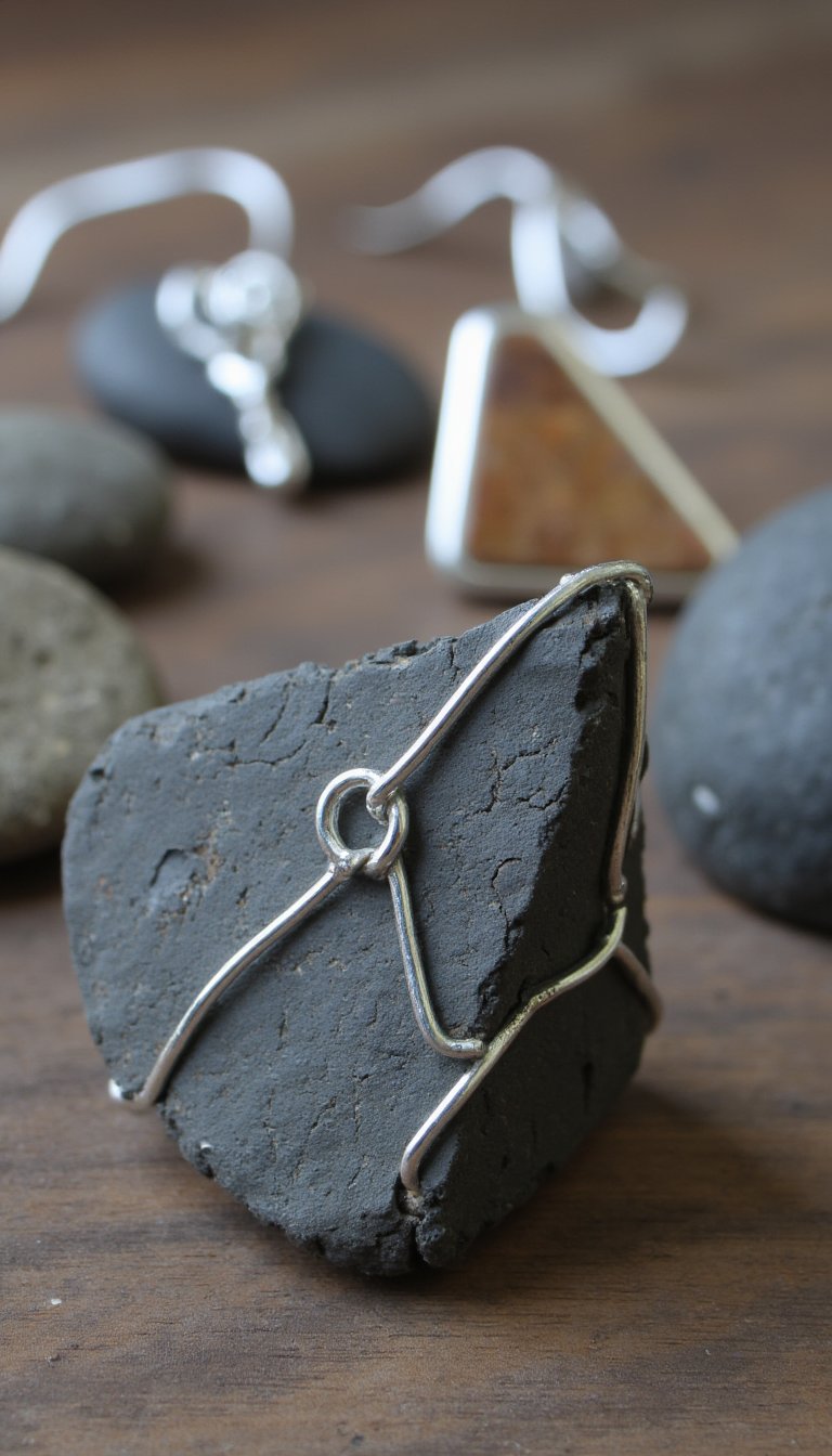 4. Geometric Wire-Wrapped Jewelry