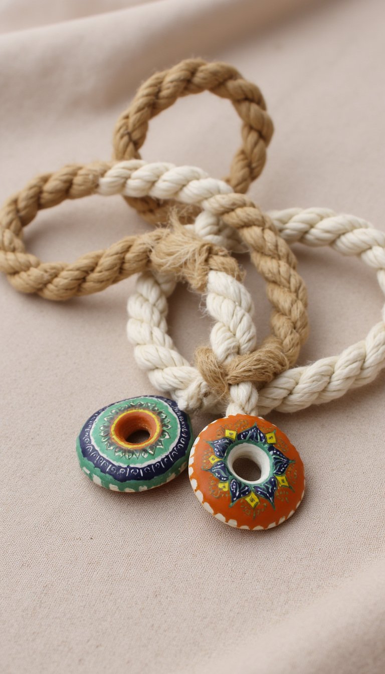 11. Boho-Chic Beaded Curtain Tiebacks