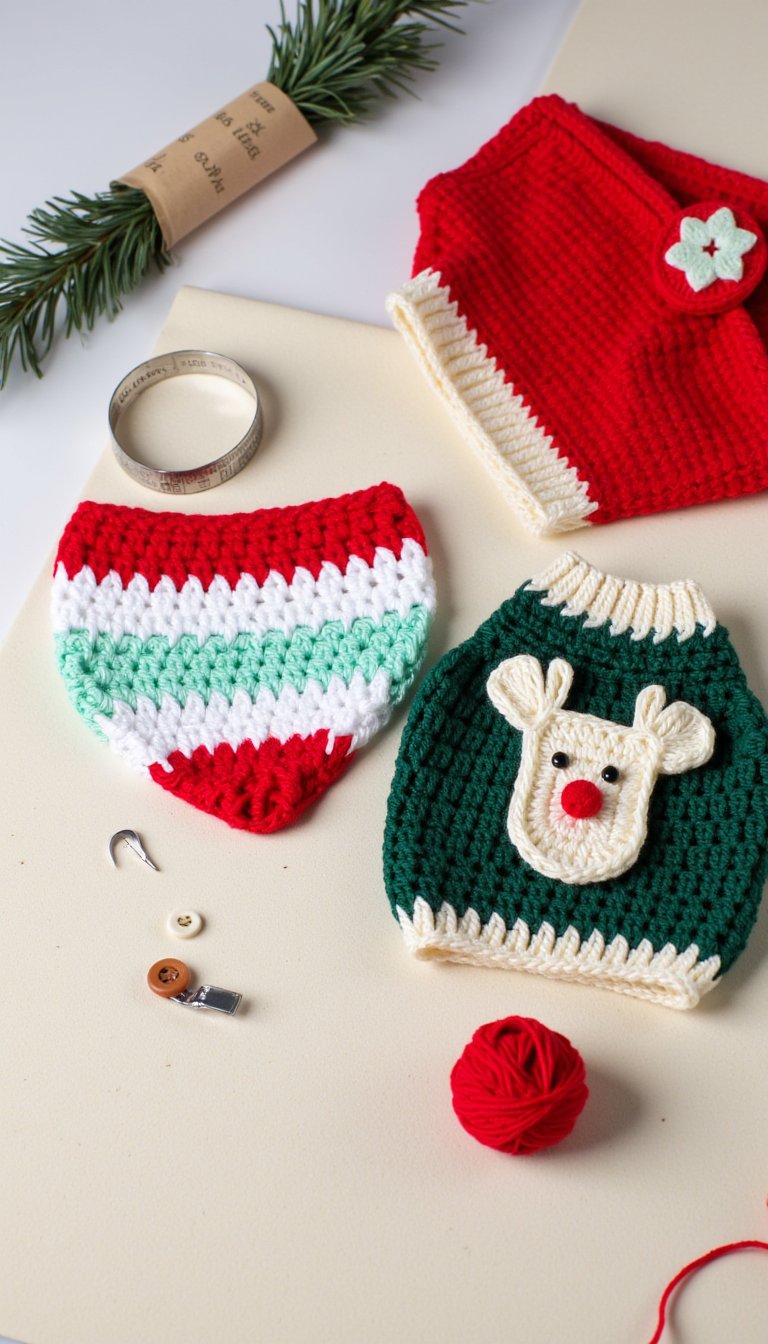 10. Festive Pet Bandanas & Sweaters