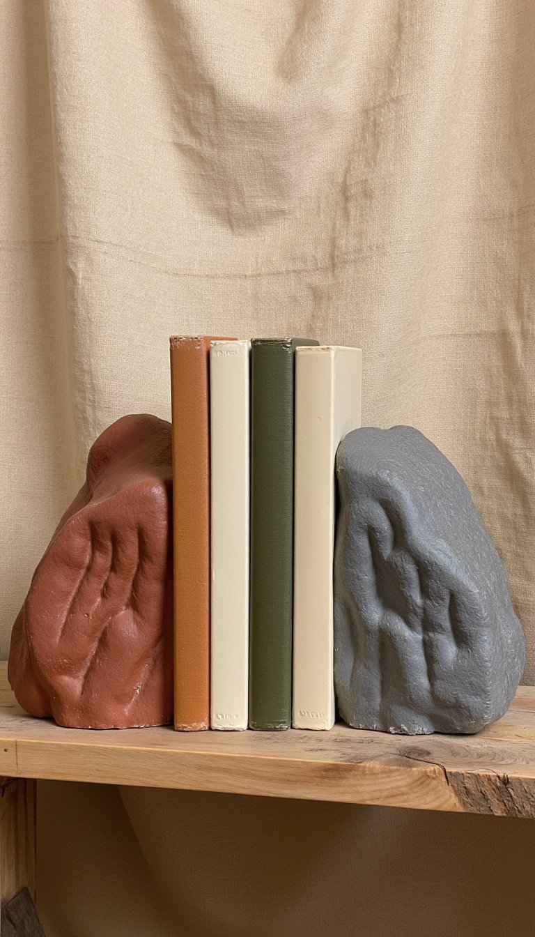 9. Chunky, Stabilizing Clay Bookends