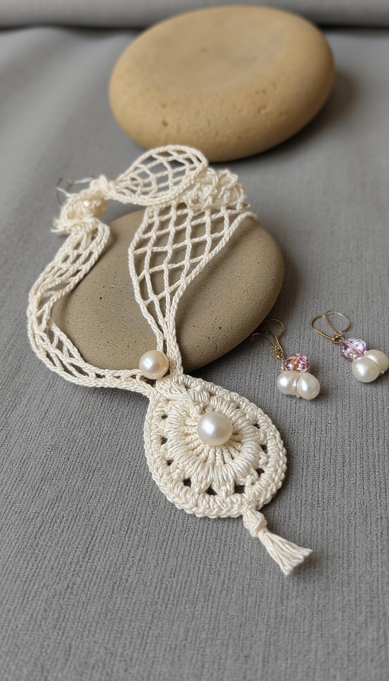14. Delicate Crochet Jewelry