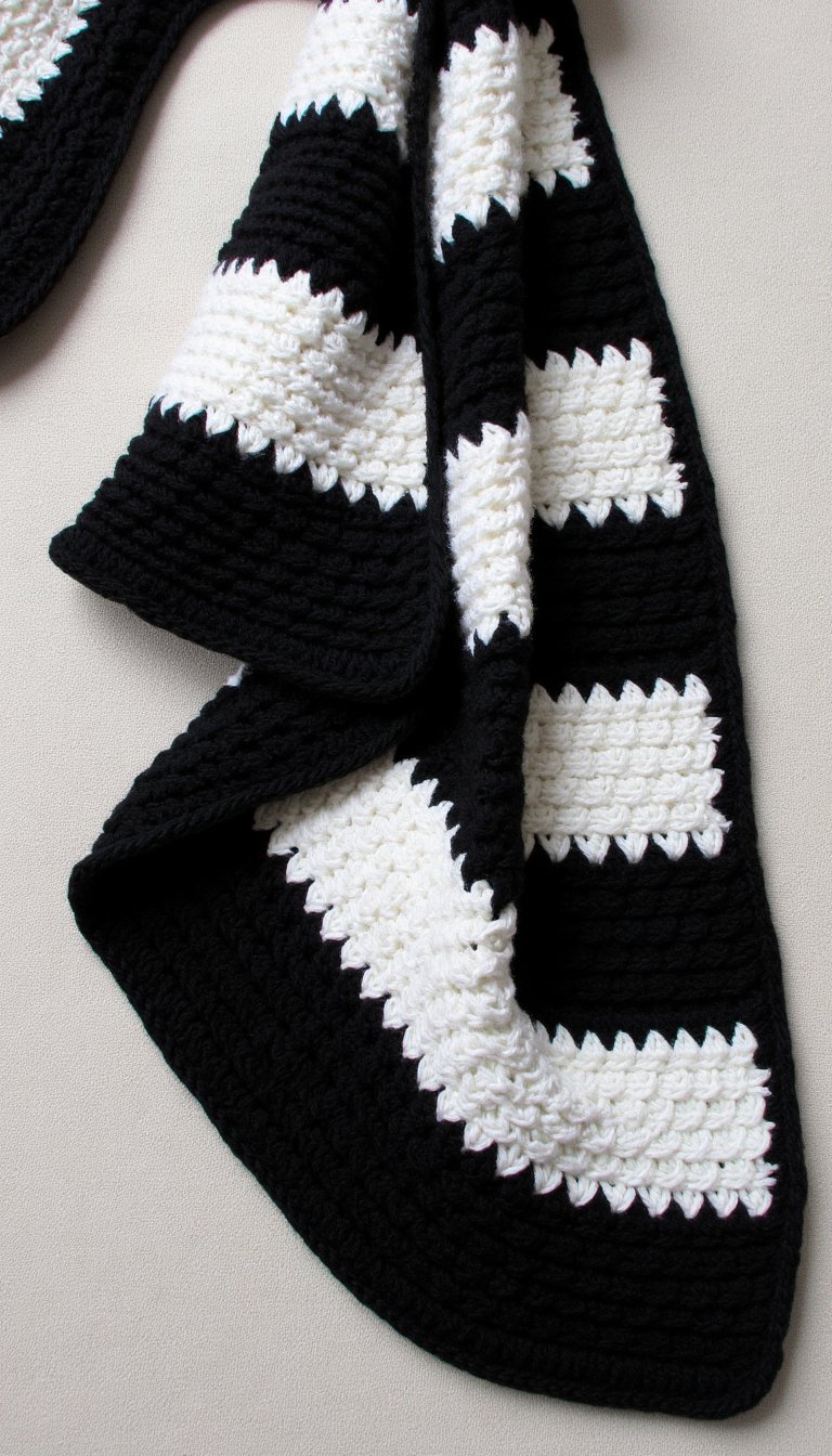 5. The Textured Striped Scarf