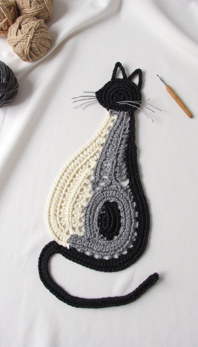 13. Cathedral Window Cat