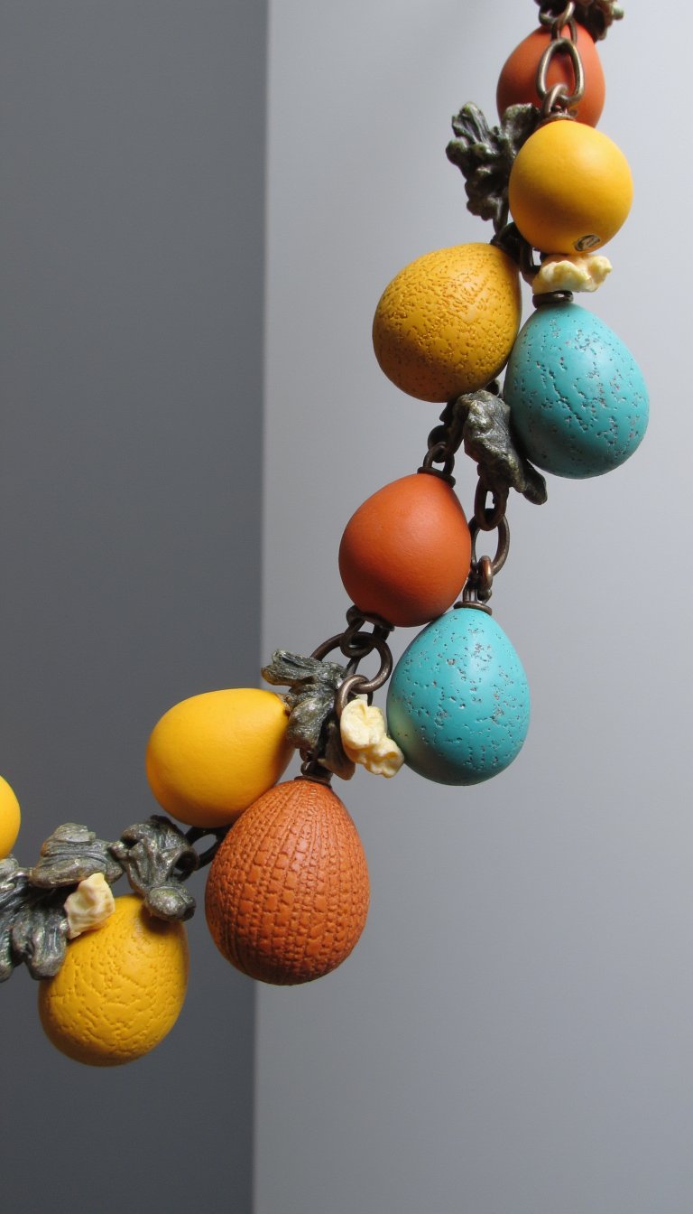 24. Hollow Bead “Pod” Necklace