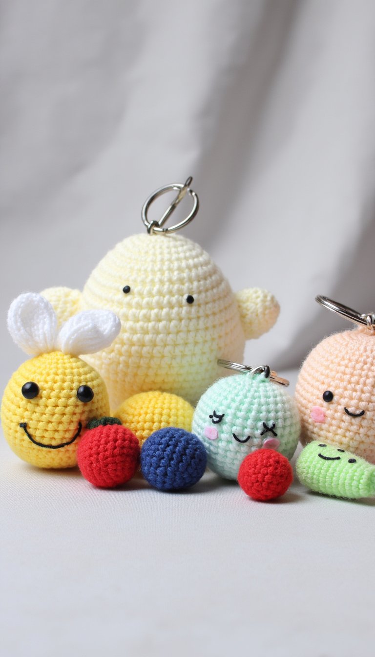 3. Amigurumi Keychain Buddies