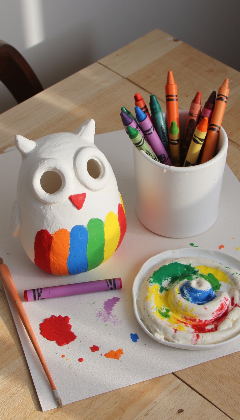 11. Painted Rainbow Crayon Holders