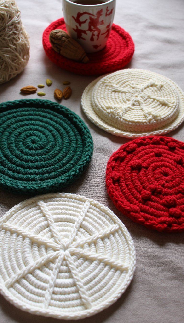 13. A Set of Textured Drink Coasters