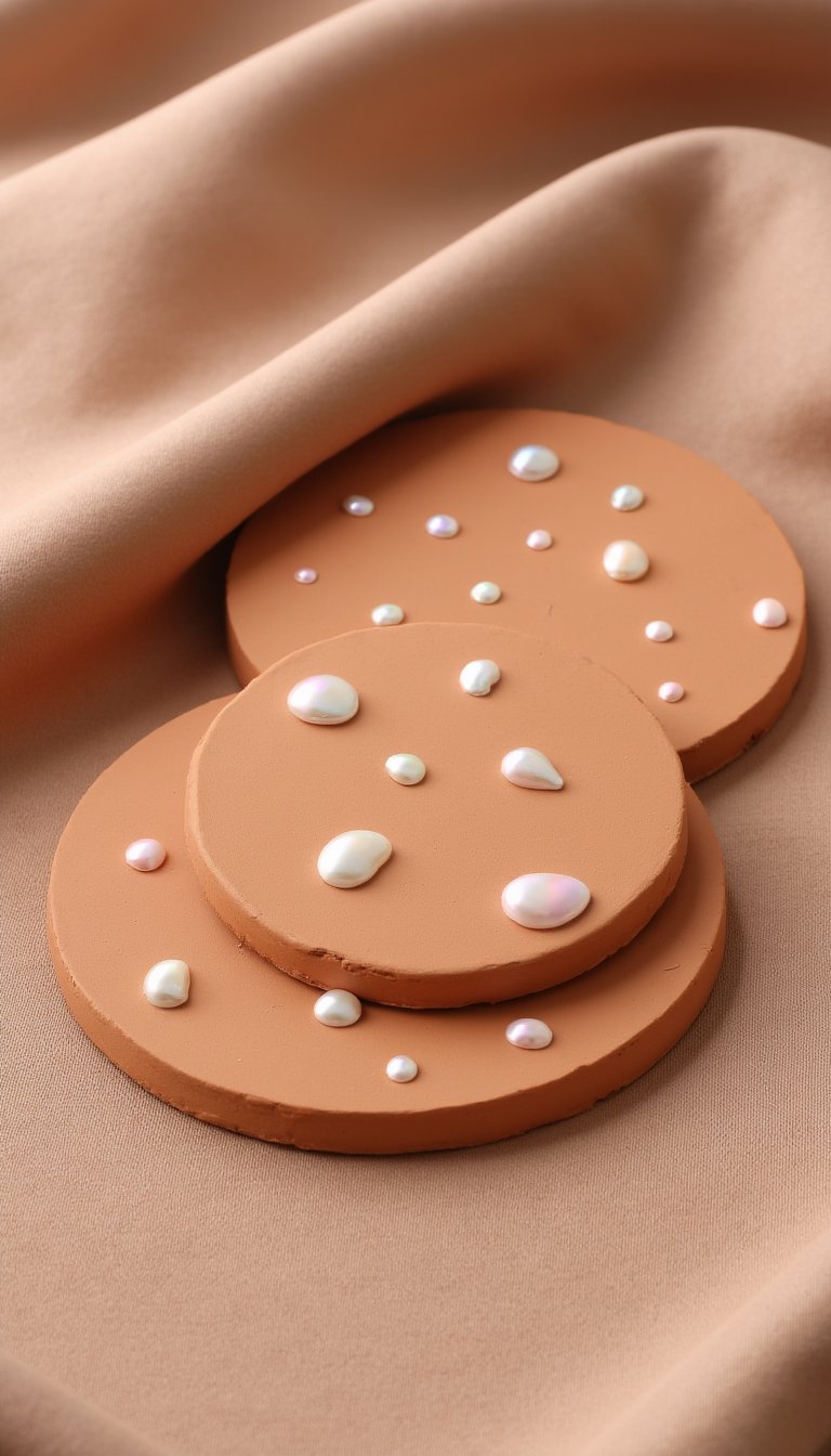 3. Pearl-Embellished Coasters