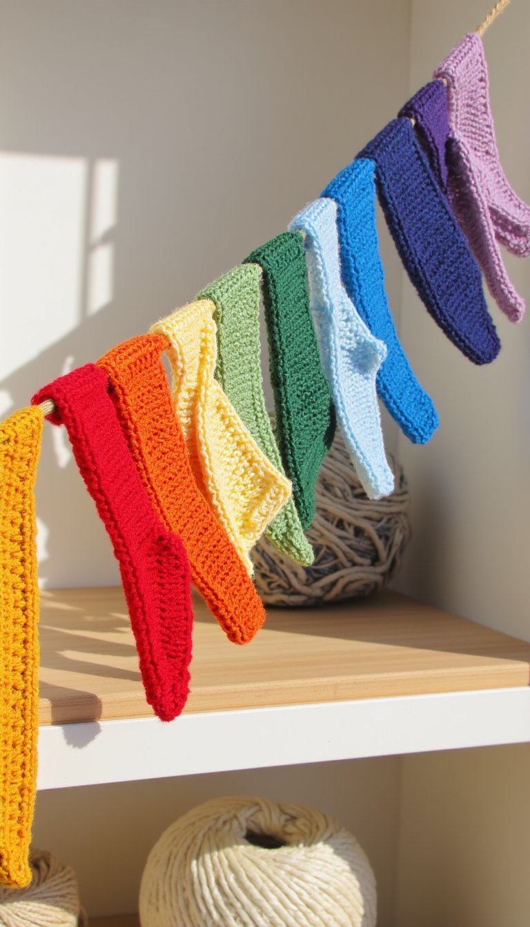 12. A Festive Rainbow Bunting