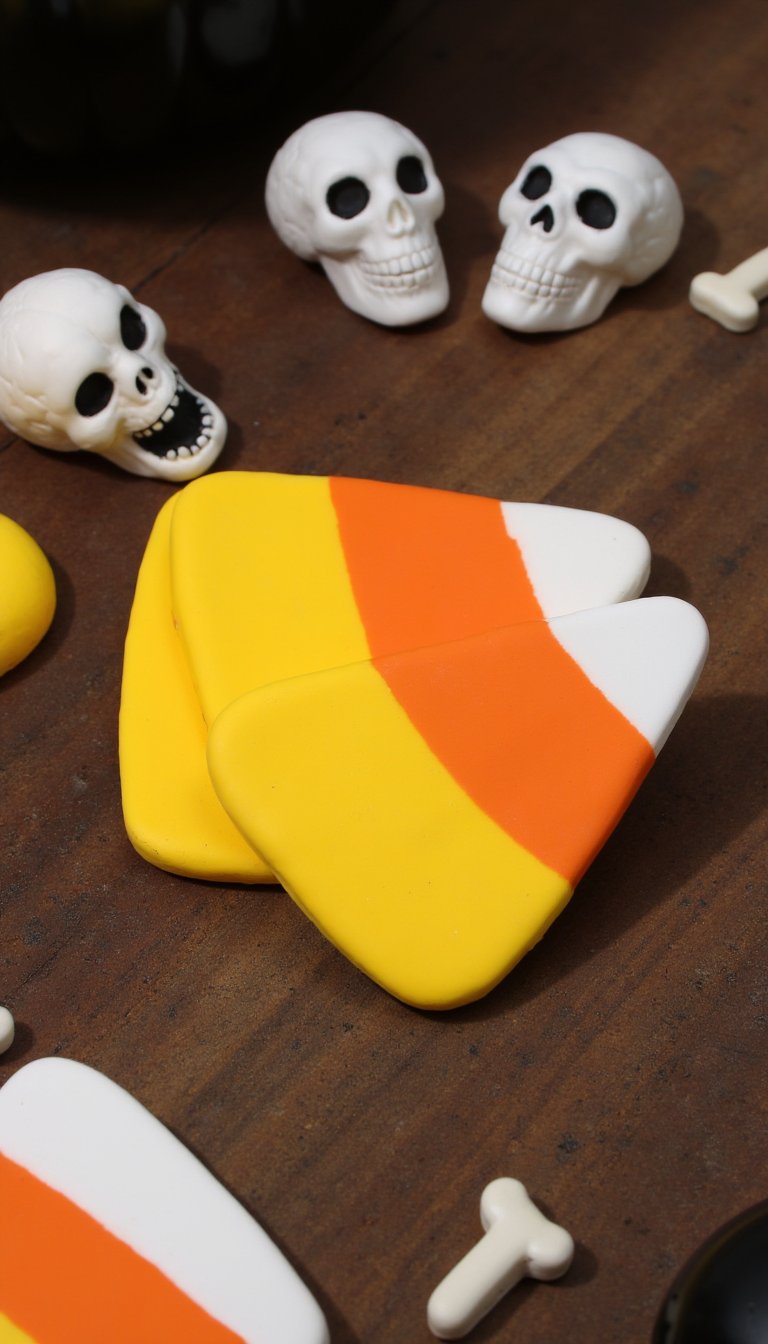 8. Candy Corn Coasters