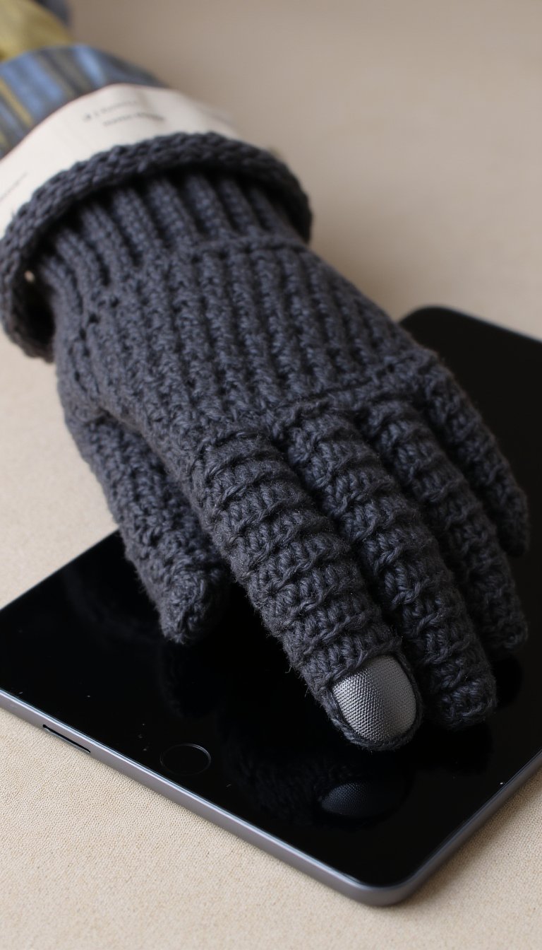 11. Fingerless Gloves with a Tech Twist