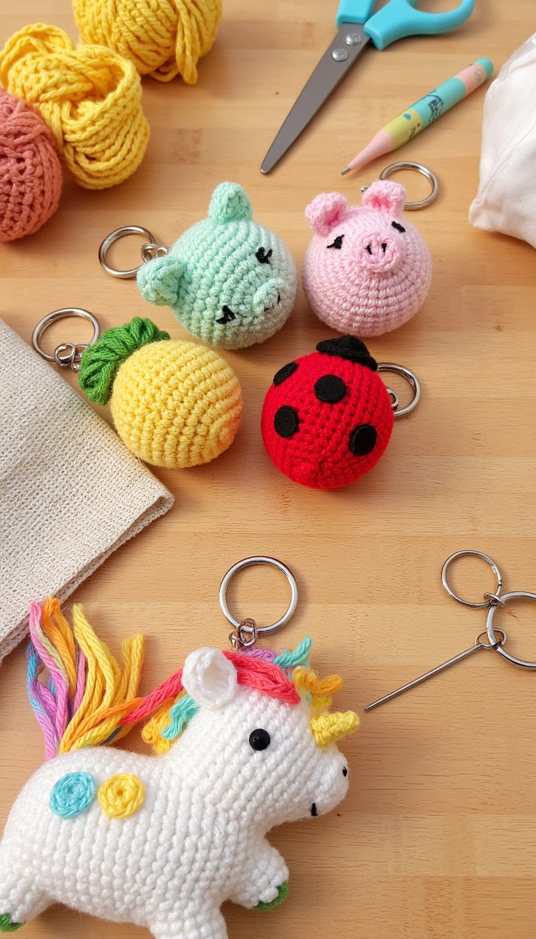 2. Amigurumi Mini Keychains