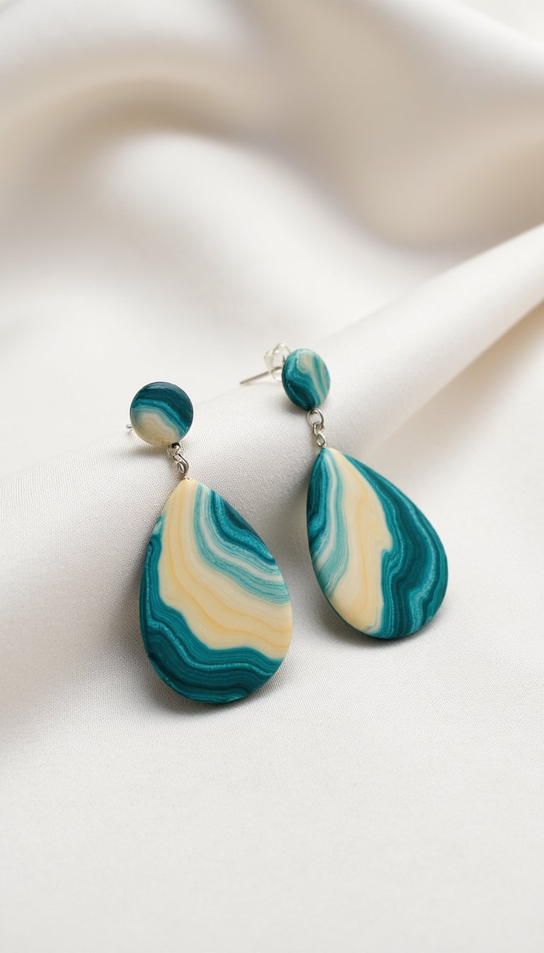 21. Marbled Clay Earrings