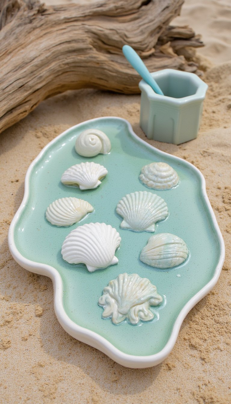 4. Personalized Shell-Imprinted Dishware