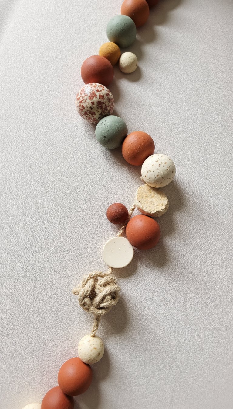 13. Hanging Air Dry Clay Bead Garland