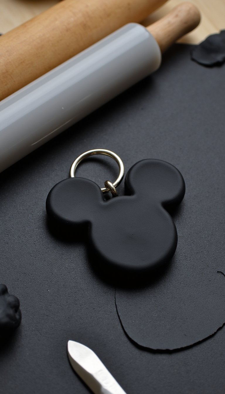 1. Mickey Mouse Silhouette Keychain