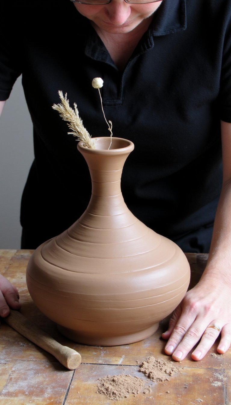 3. A Coiled Vase with a Flared Silhouette
