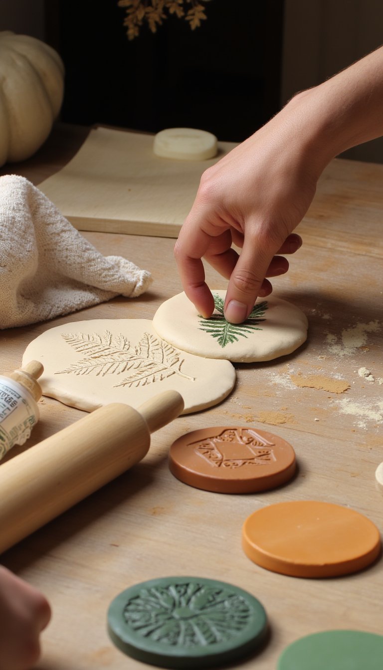 8. DIY Air-Dry Clay Coasters