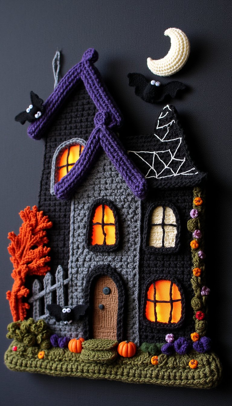 7. Haunted House Wall Hanging