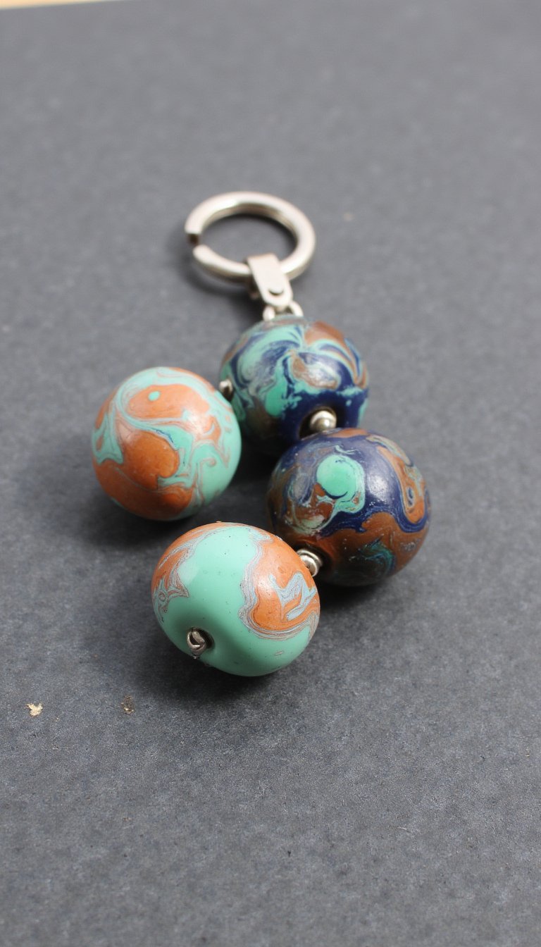 6. Marbled Clay Beads