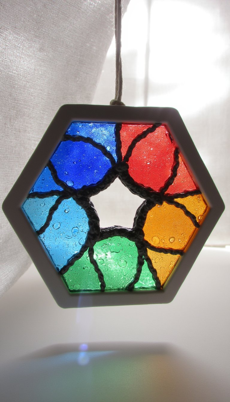 18. Clay "Stained Glass" Sun Catcher