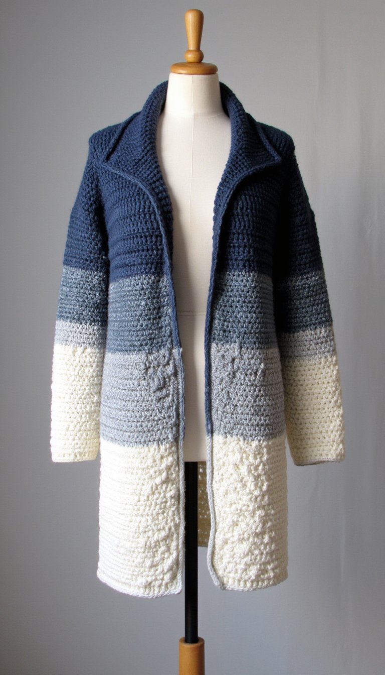 18. Open-Front waterfall Cardigan