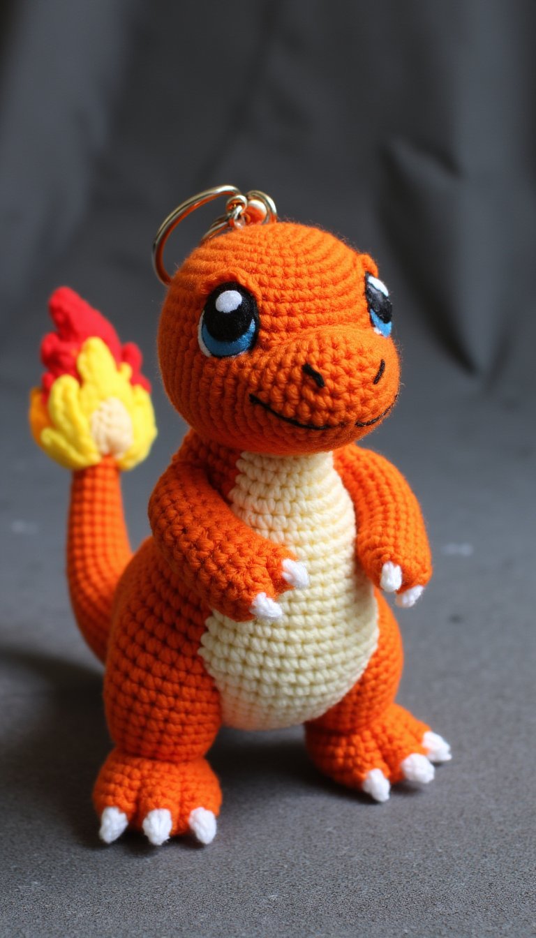 3. Charmander Keychain with a Fiery Tail