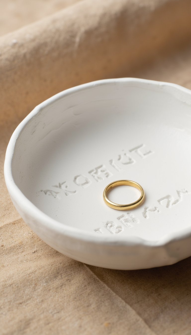 10. A Customized Ring Dish with a Message