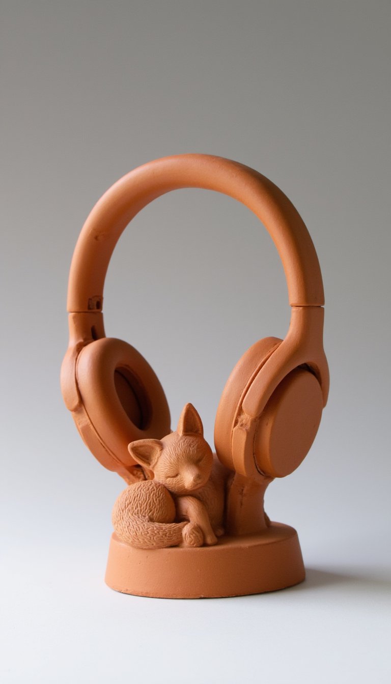 7. Clay-Made Headphone Stand or Holder
