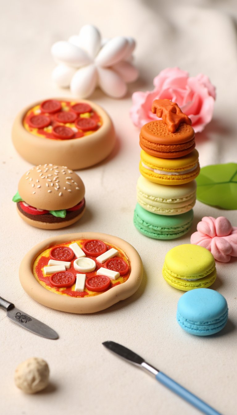 13. A Miniature Food Feast (For Dollhouses or Charms)