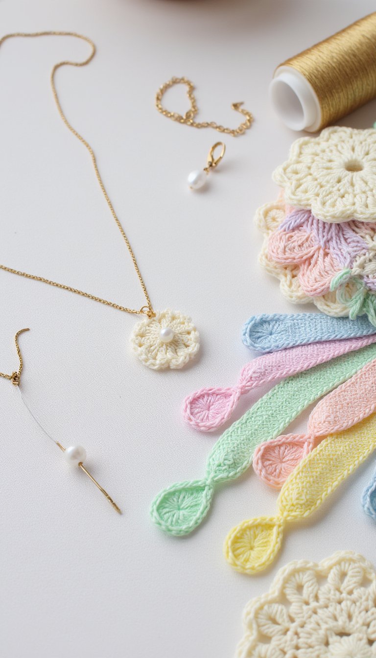 15. Delicate Crochet Jewelry
