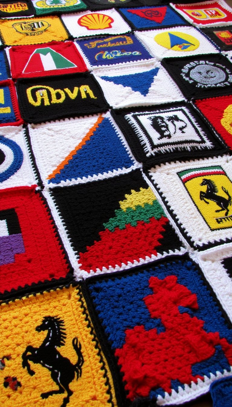 6. Team Logo Granny Square Afghan