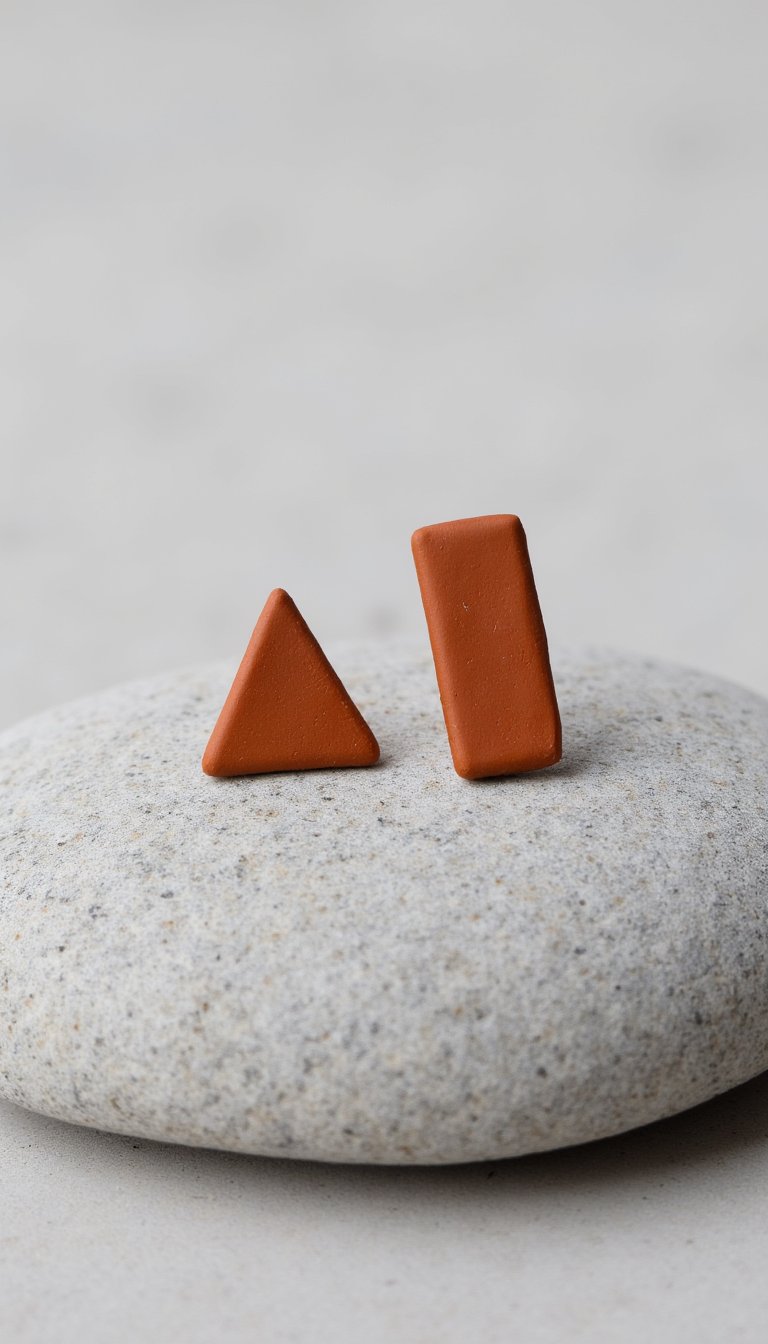 6. Geometric Stud Earrings