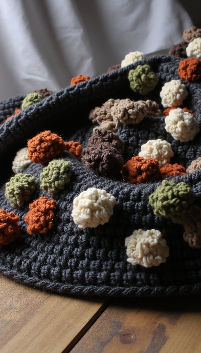 7. The Textured Bobble Stitch Scarf