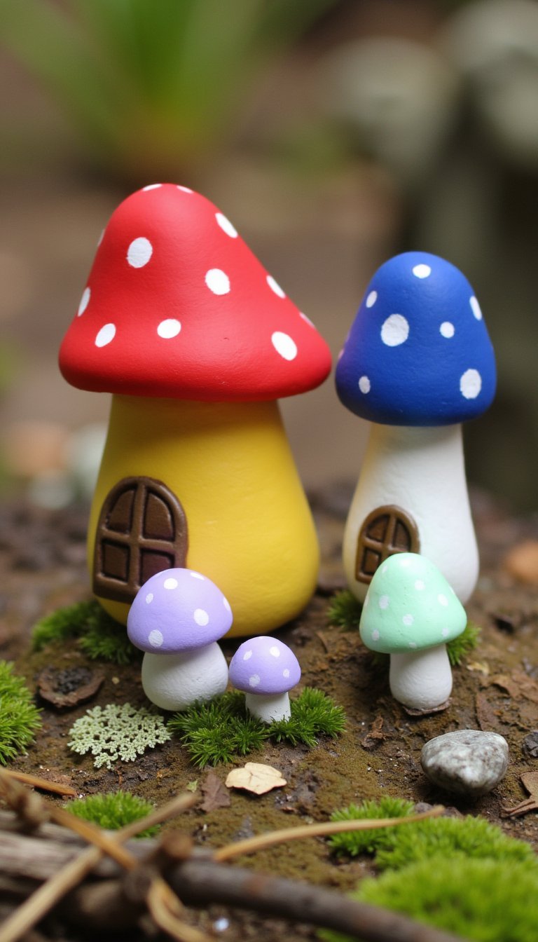 7. Fairy Garden Mushroom Village