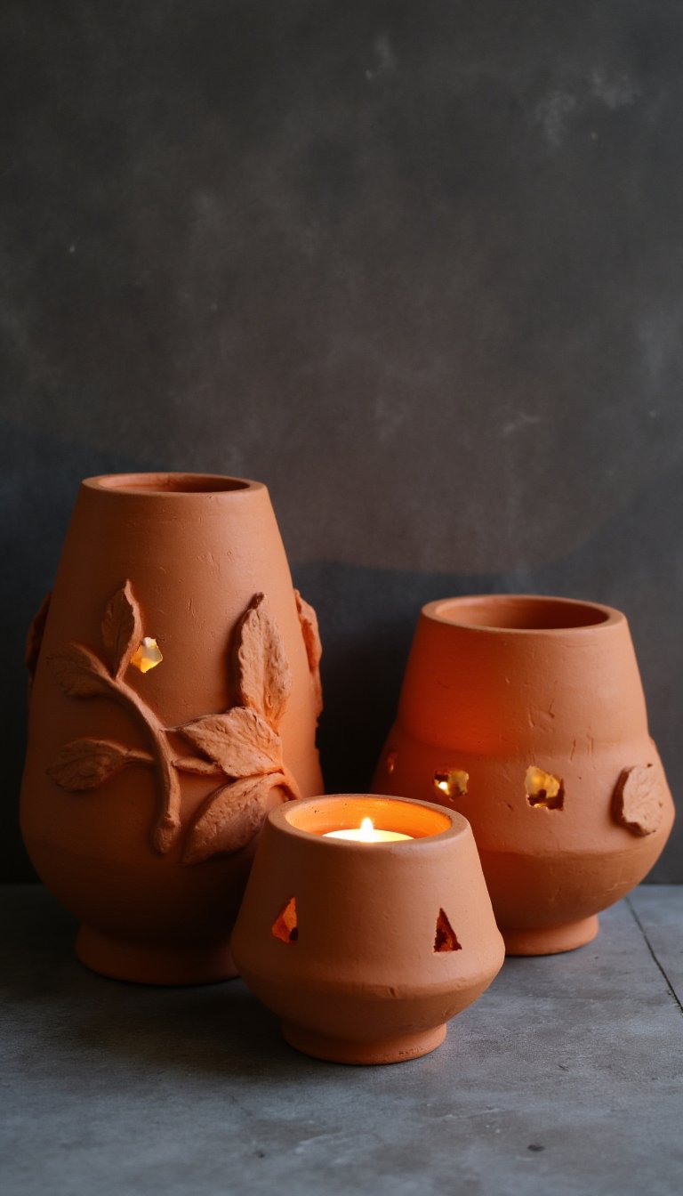 17. Sculpted Candle Holders