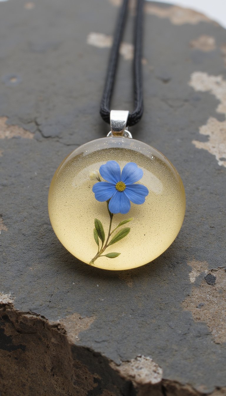 17. Pressed Flower Pendant