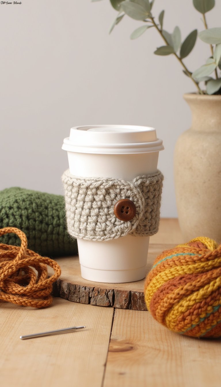 3. Cozy Coffee Cup Sleeves