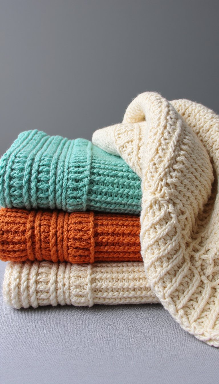 17. Basketweave Washcloth Set