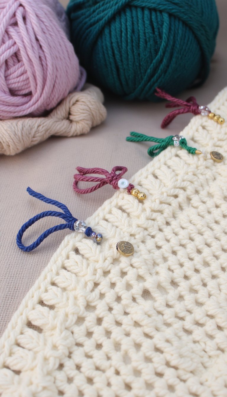 6. Delicate Stitch Markers with Beads
