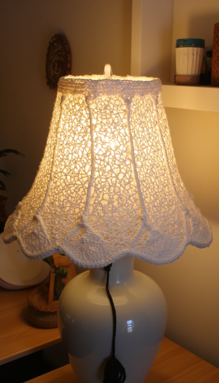 13. Crochet Lampshade Cover