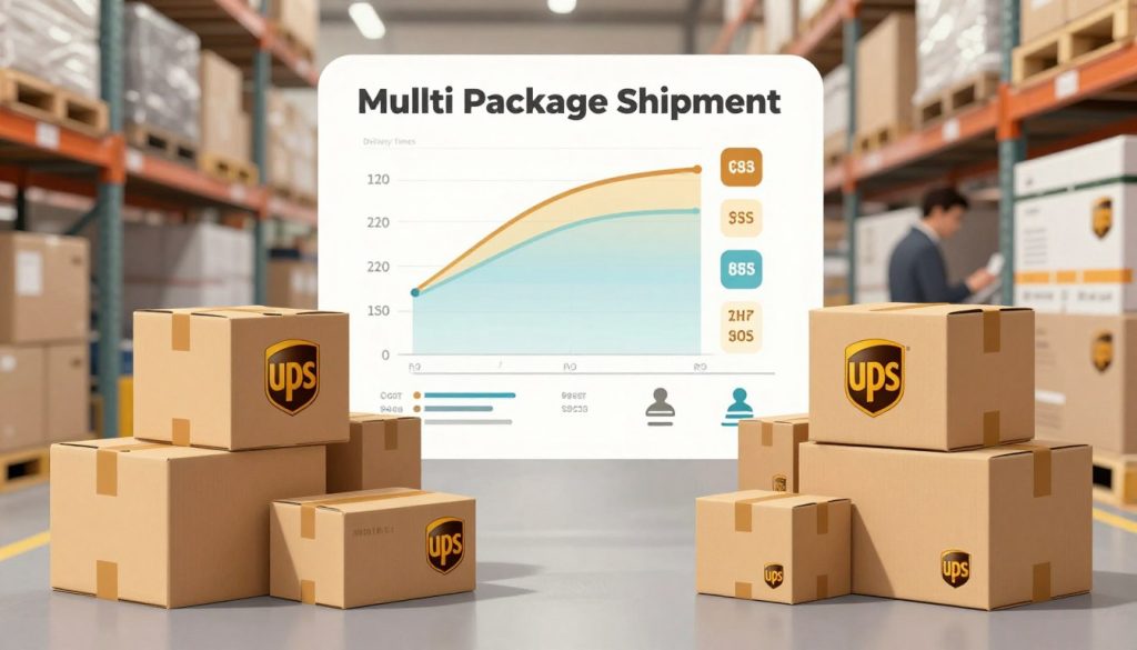 UPS multi-package shipment service comparison
