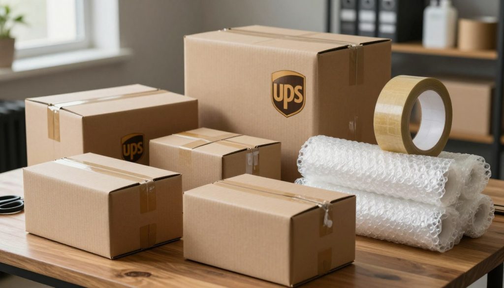 UPS packaging supplies delivery boxes and materials